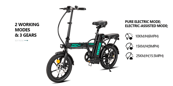 bicicleta electrica plegable Hitway